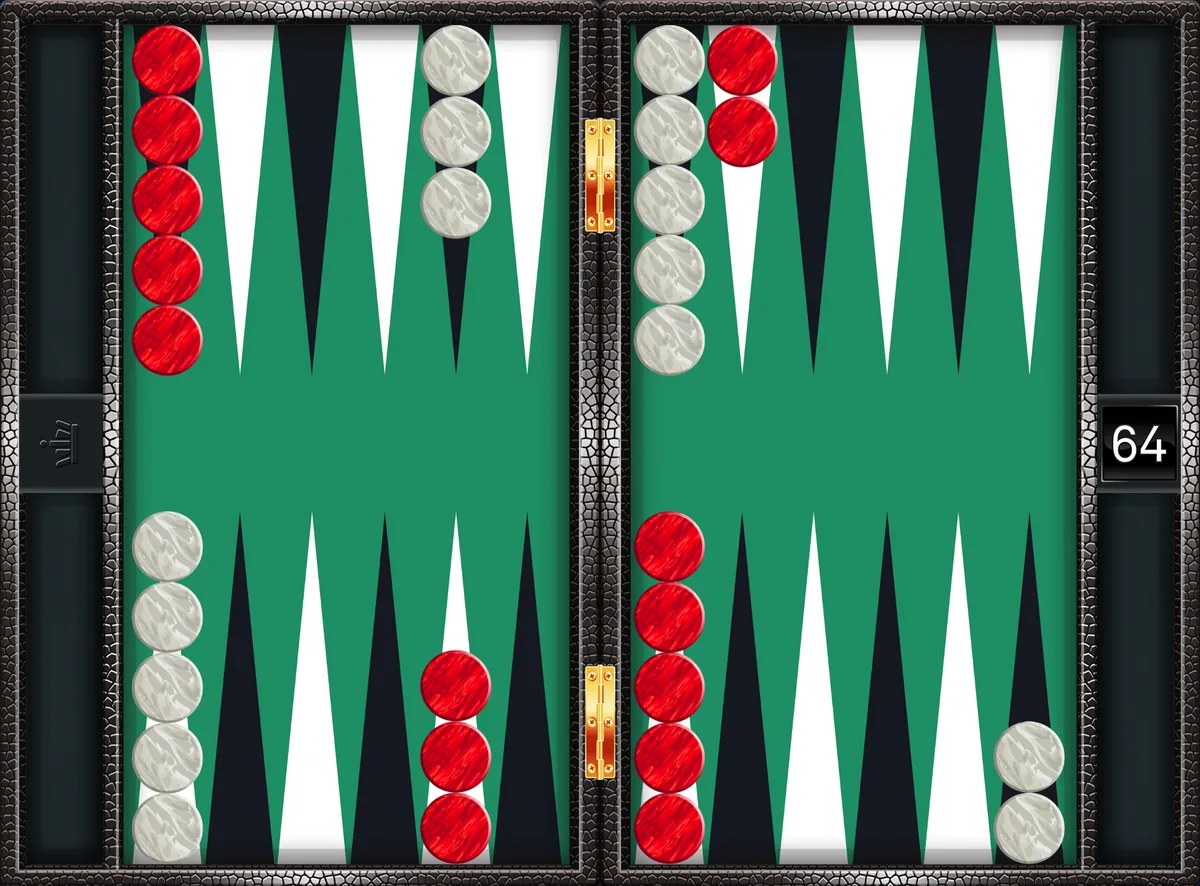 The golden anchor: red's two back checkers anchored on the 20-point, the opponent's 5-point