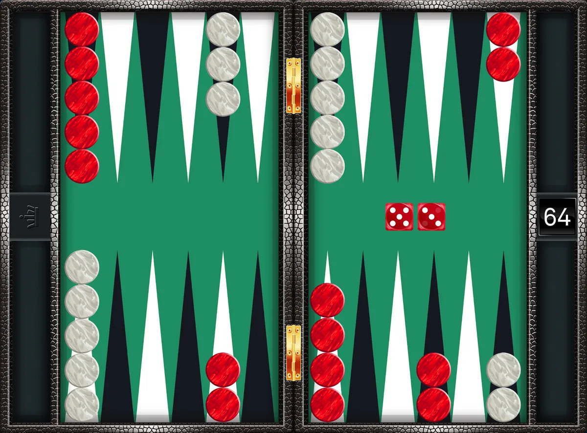 Backgammon opening 5-3: the position after the canonical play 8/3, 6/3
