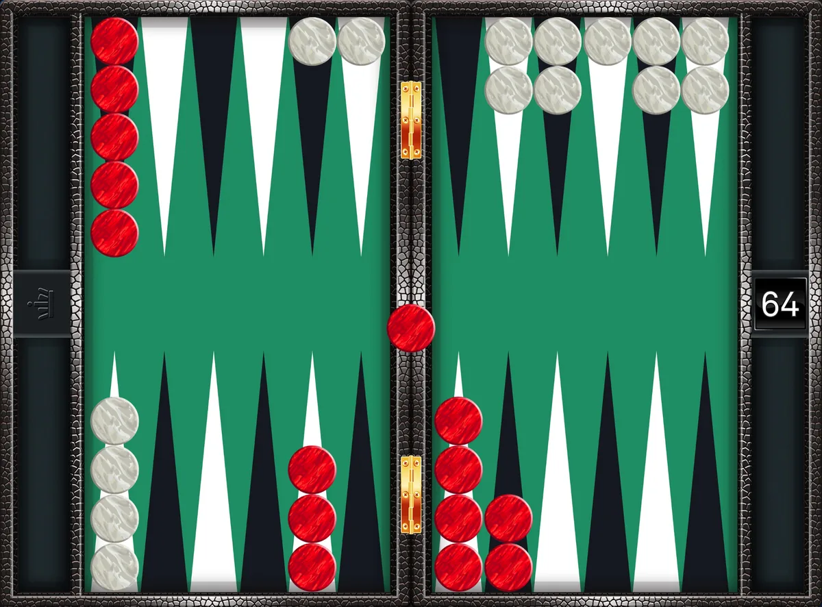 The golden point: red has made the 5-point after the 3-1 opening played 8/5, 6/5