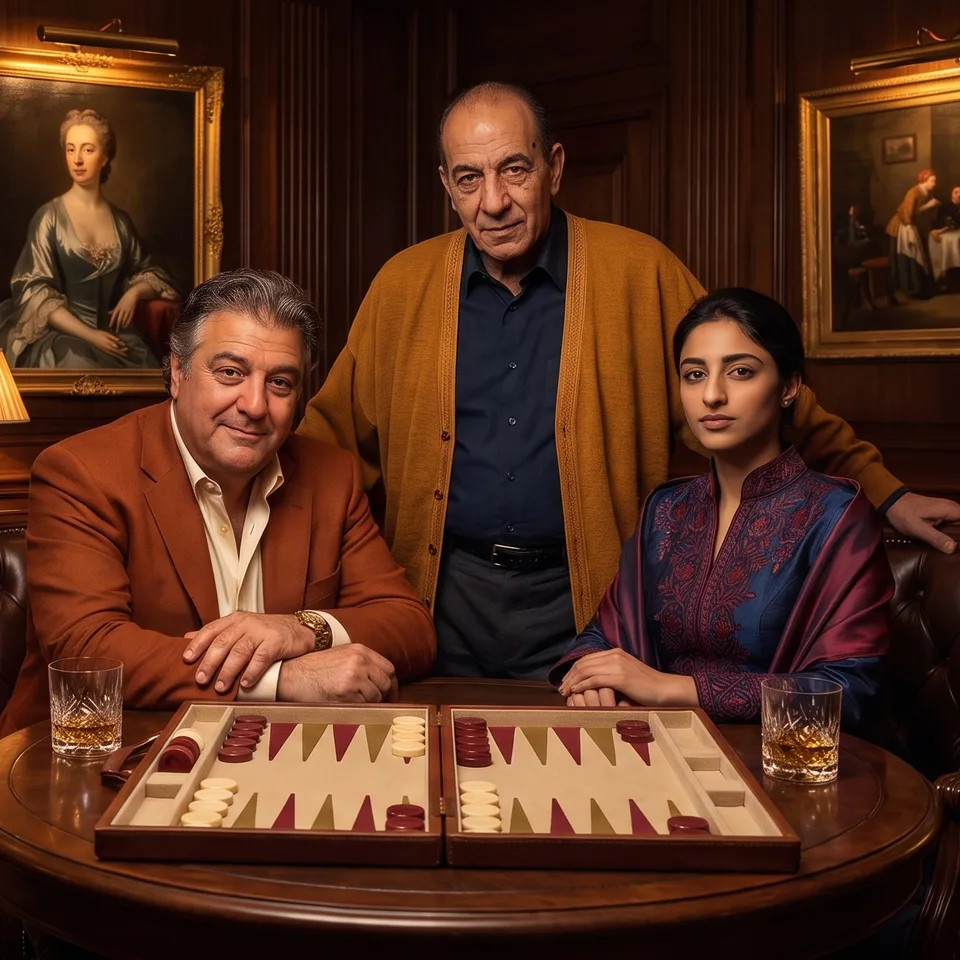 GamesGrid club members at the backgammon table