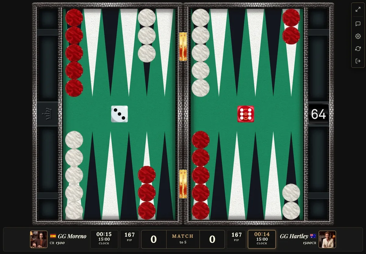 The GamesGrid table on a tablet in landscape